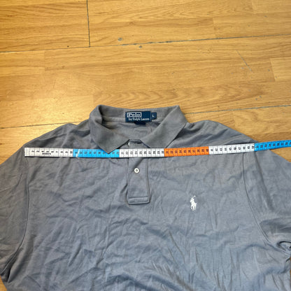Polo gris-brun - Ralph Lauren - Taille L