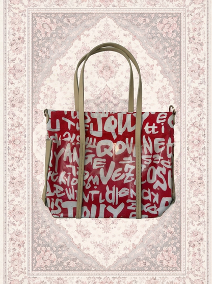 Sac à main vintage rouge et blanc – By Iasmine