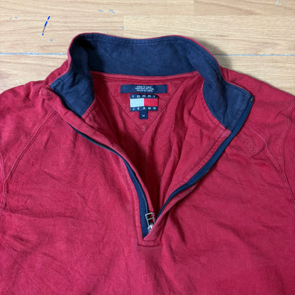 Sweat quarter-zip rouge - Tommy Jeans - Taille M