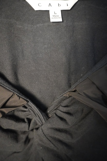 Haut noir manches longues à grand col vintage – BY SARAH LANG