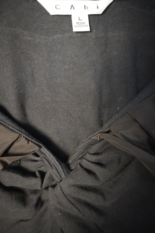 Haut noir manches longues à grand col vintage – BY SARAH LANG