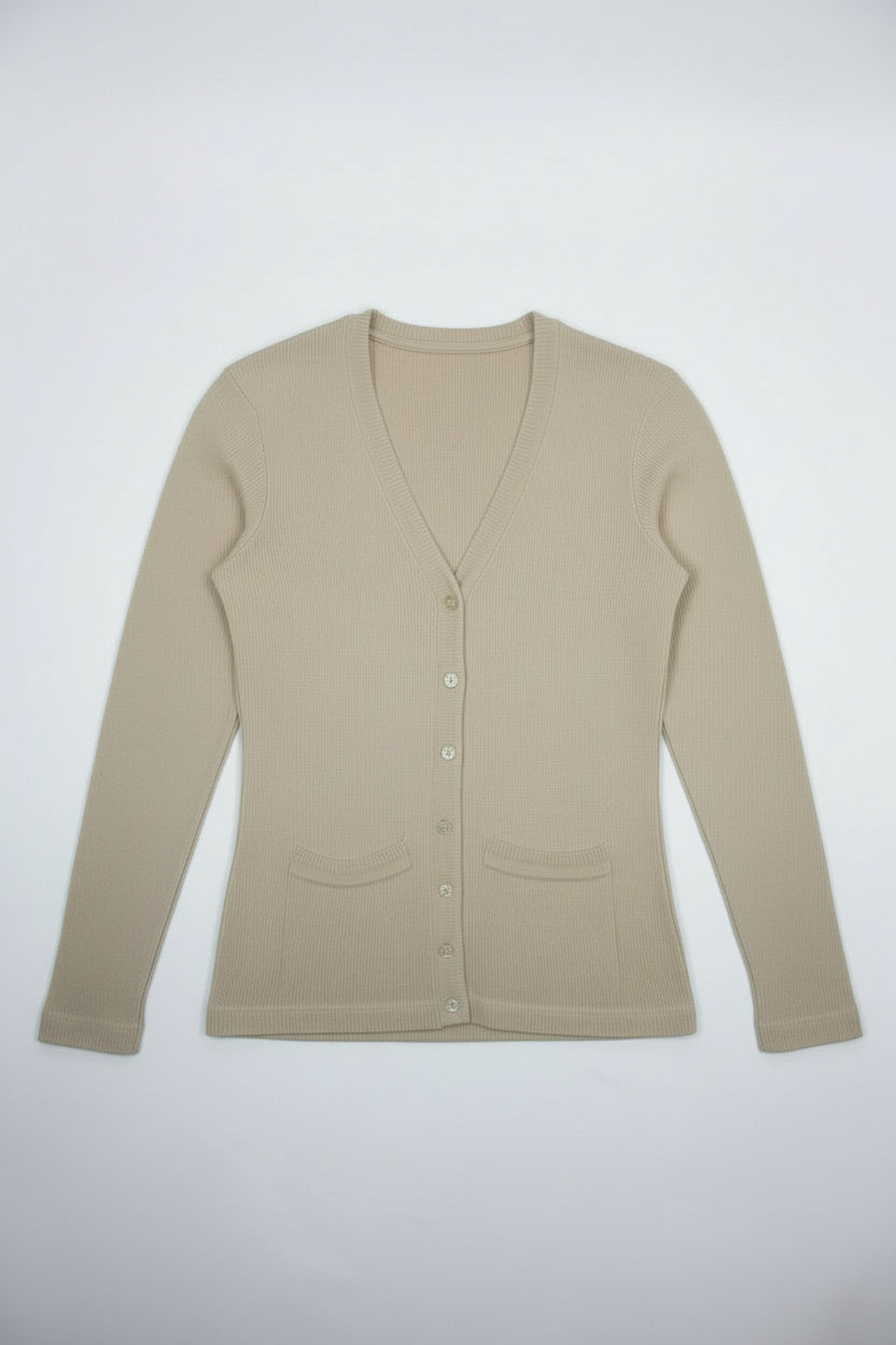 Cardigan Beige - by PLAN.BEE - Taille : M