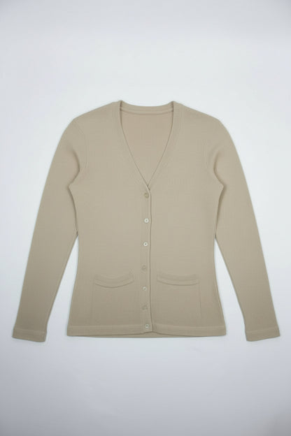 Cardigan Beige - by PLAN.BEE - Taille : M