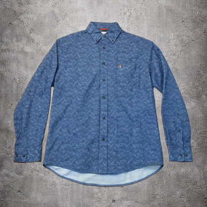 Chemise bleue à détails - Hush Puppies - Taille M