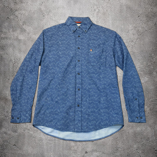 Chemise bleue à détails - Hush Puppies - Taille M