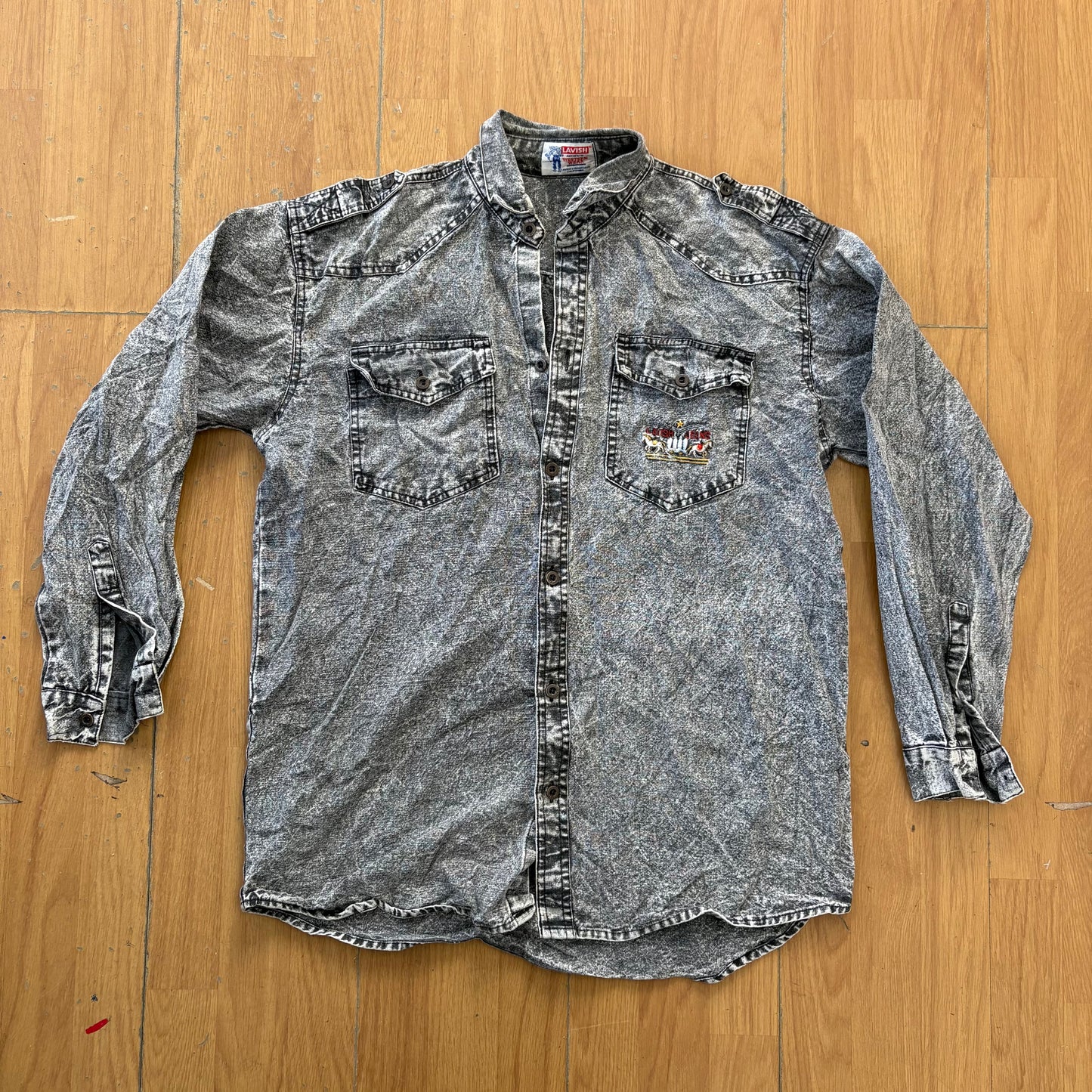 Chemise grise en jean - Lavish - Taille L