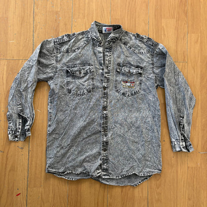 Chemise grise en jean - Lavish - Taille L