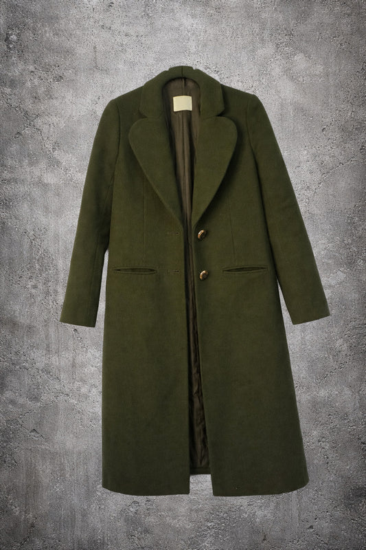 Veste imitation laine vert foncé MIIA – Taille – M (oversized)