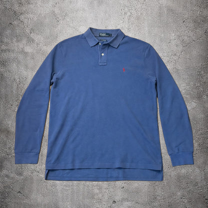 Polo manches longues bleu - Ralph Lauren - Taille XL