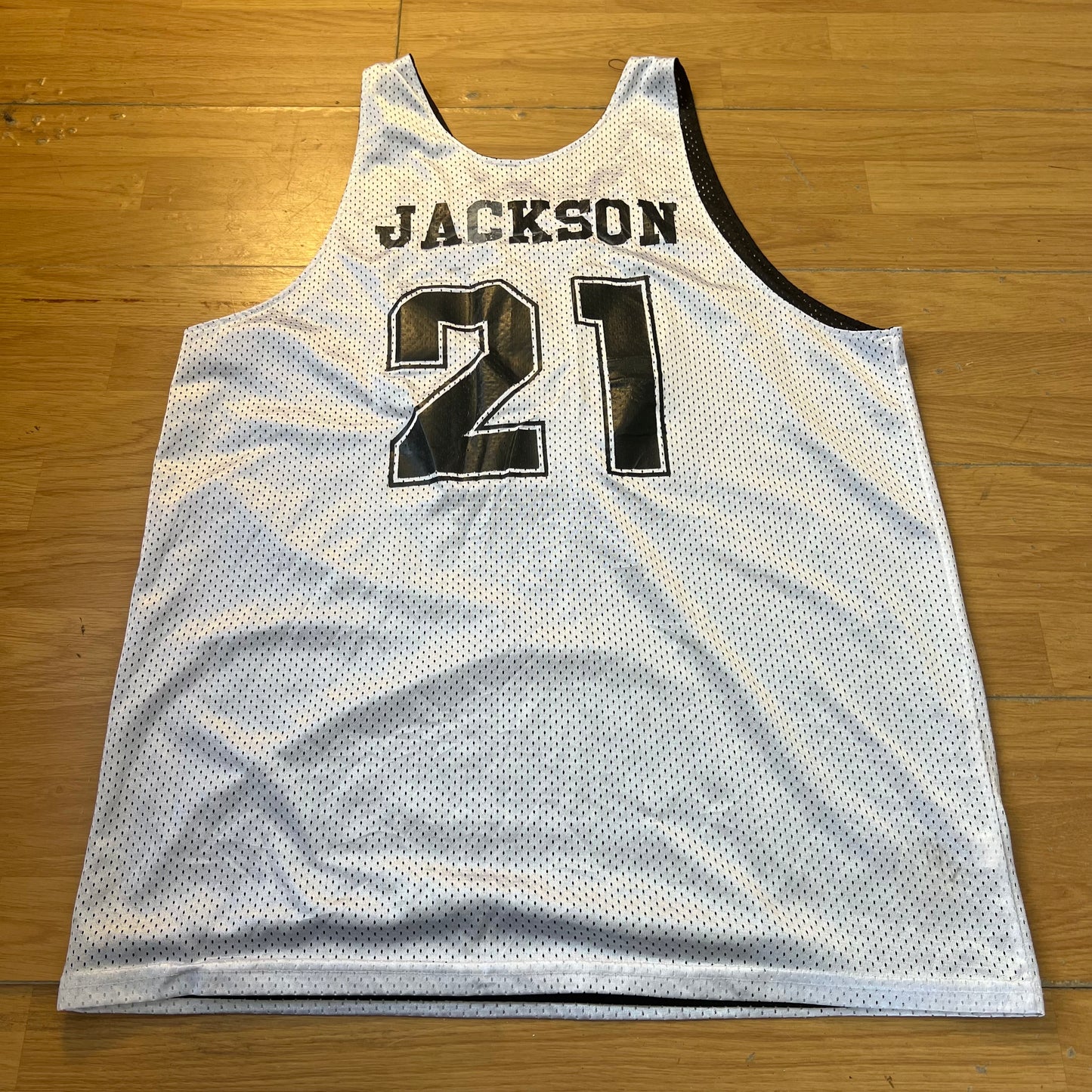 T-shirt réversible style basketball noir et blanc - Taille 2XL
