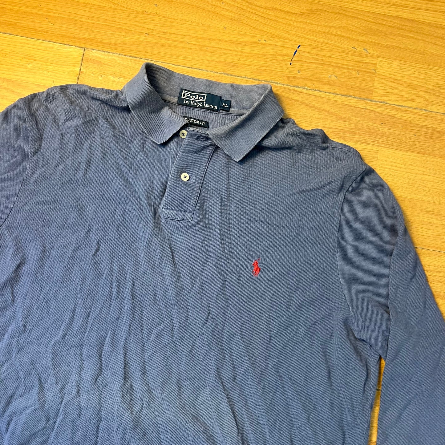 Polo manches longues bleu - Ralph Lauren - Taille XL