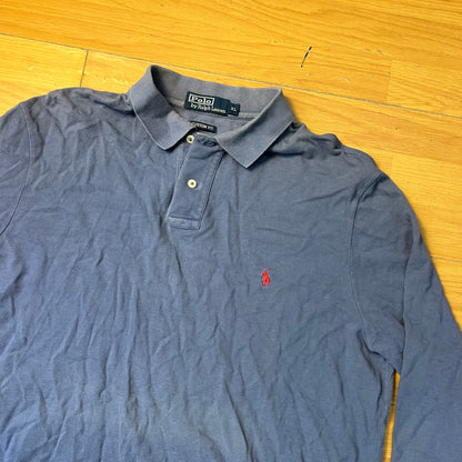 Polo manches longues bleu - Ralph Lauren - Taille XL