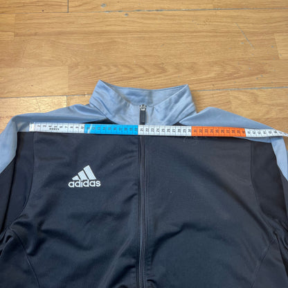 Sweat zippé noir et gris - Adidas - Taille L