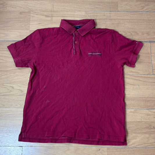 Polo Tommy Hilfiger – Taille XL (coton, bordeaux)