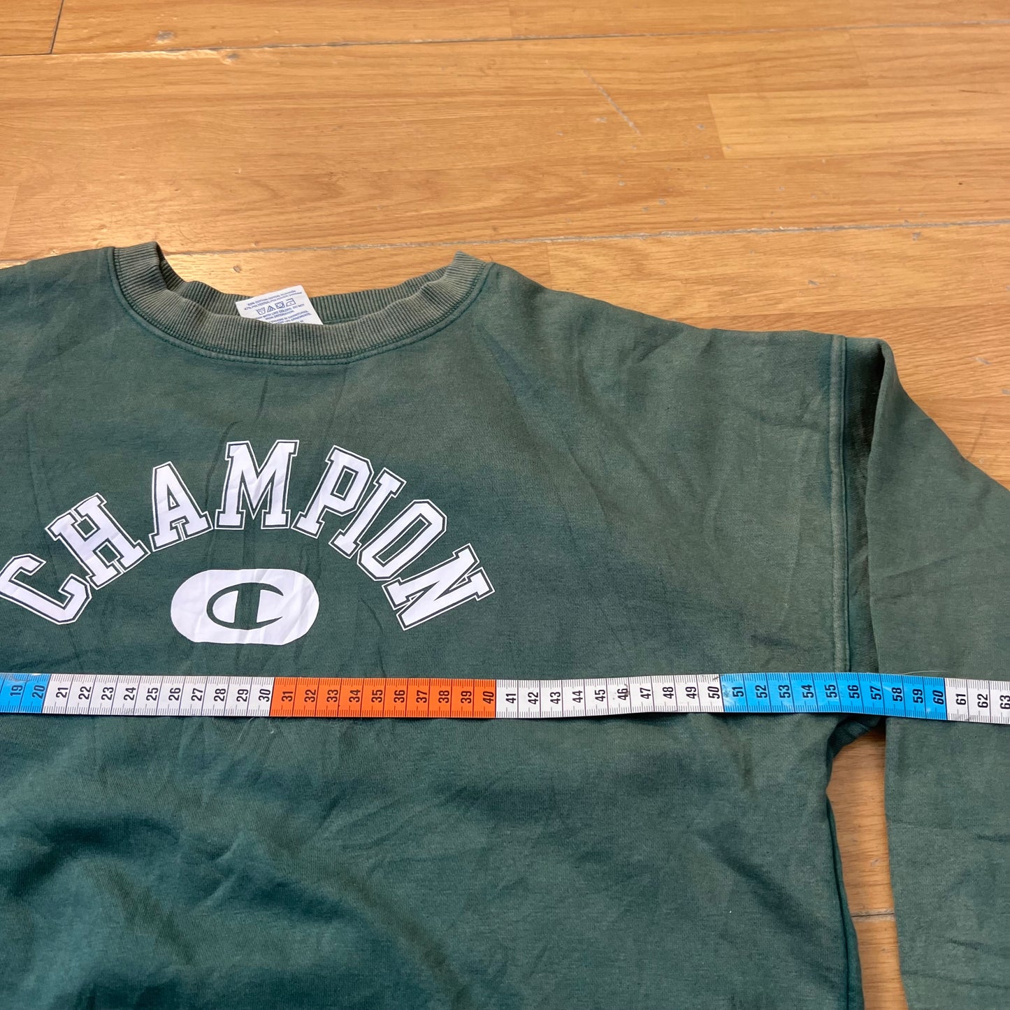 Sweat vert sans capuche - Champion - Taille S