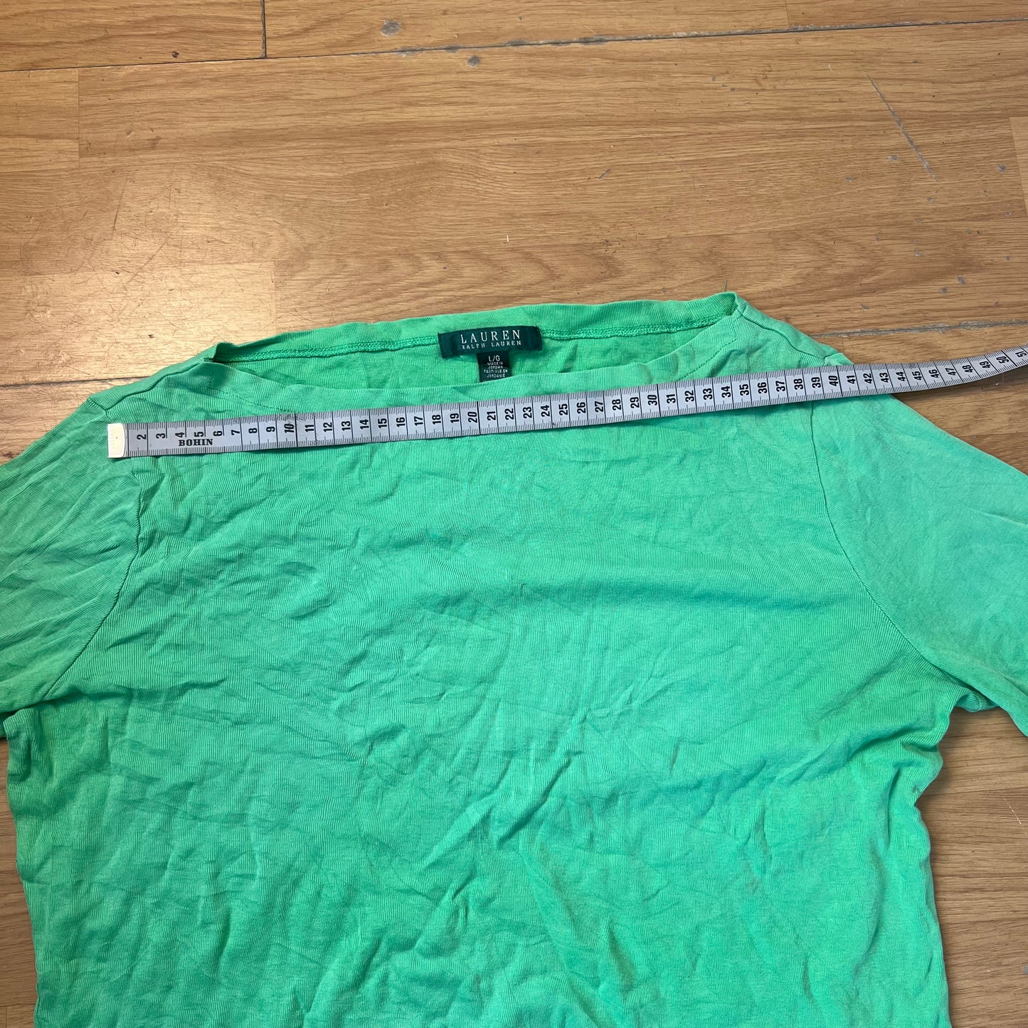 Top vert manches mi-longues - Ralph Lauren - Taille L