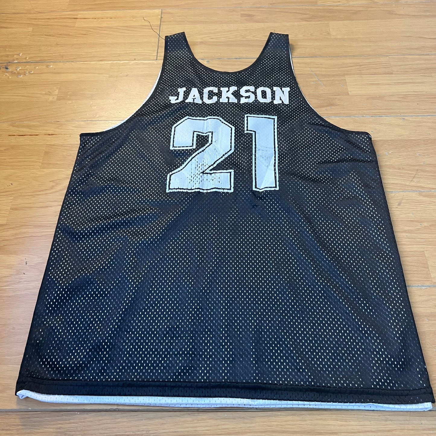 T-shirt réversible style basketball noir et blanc - Taille 2XL