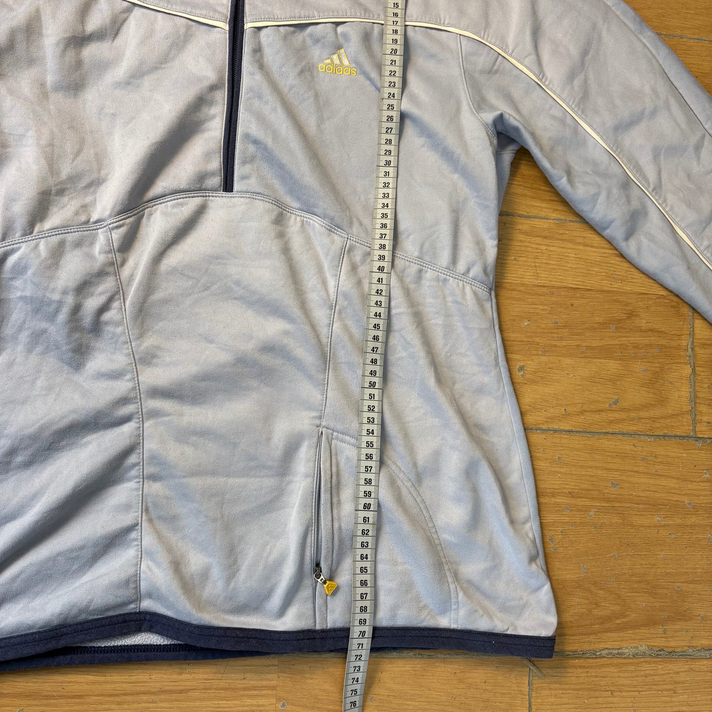 Sweat quarter-zip bleu clair - Adidas - Taille L