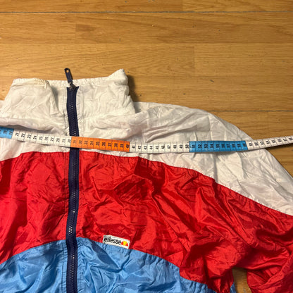 Veste coupe-vent blanc, bleu et rouge - Ellesse - Taille M