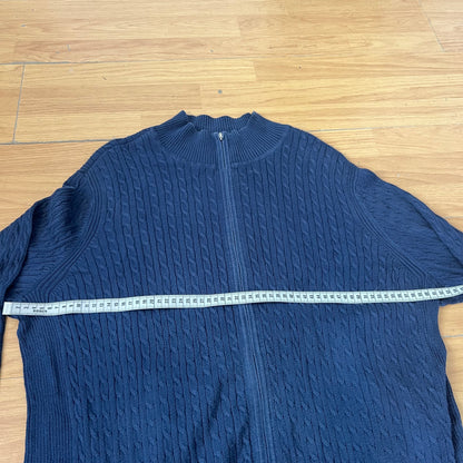 Pull zippé bleu Tommy Hilfiger femme – Taille XXL