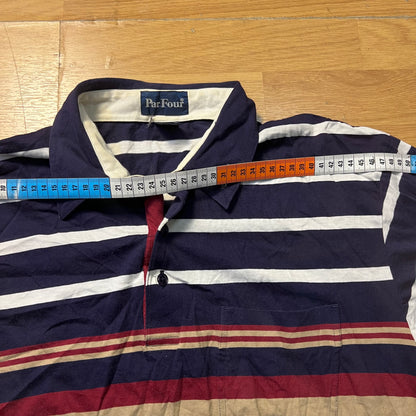 Polo rayé bleu - Par Four - Taille M