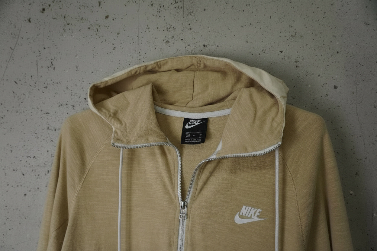 Hoodie zippé Nike beige – taille M