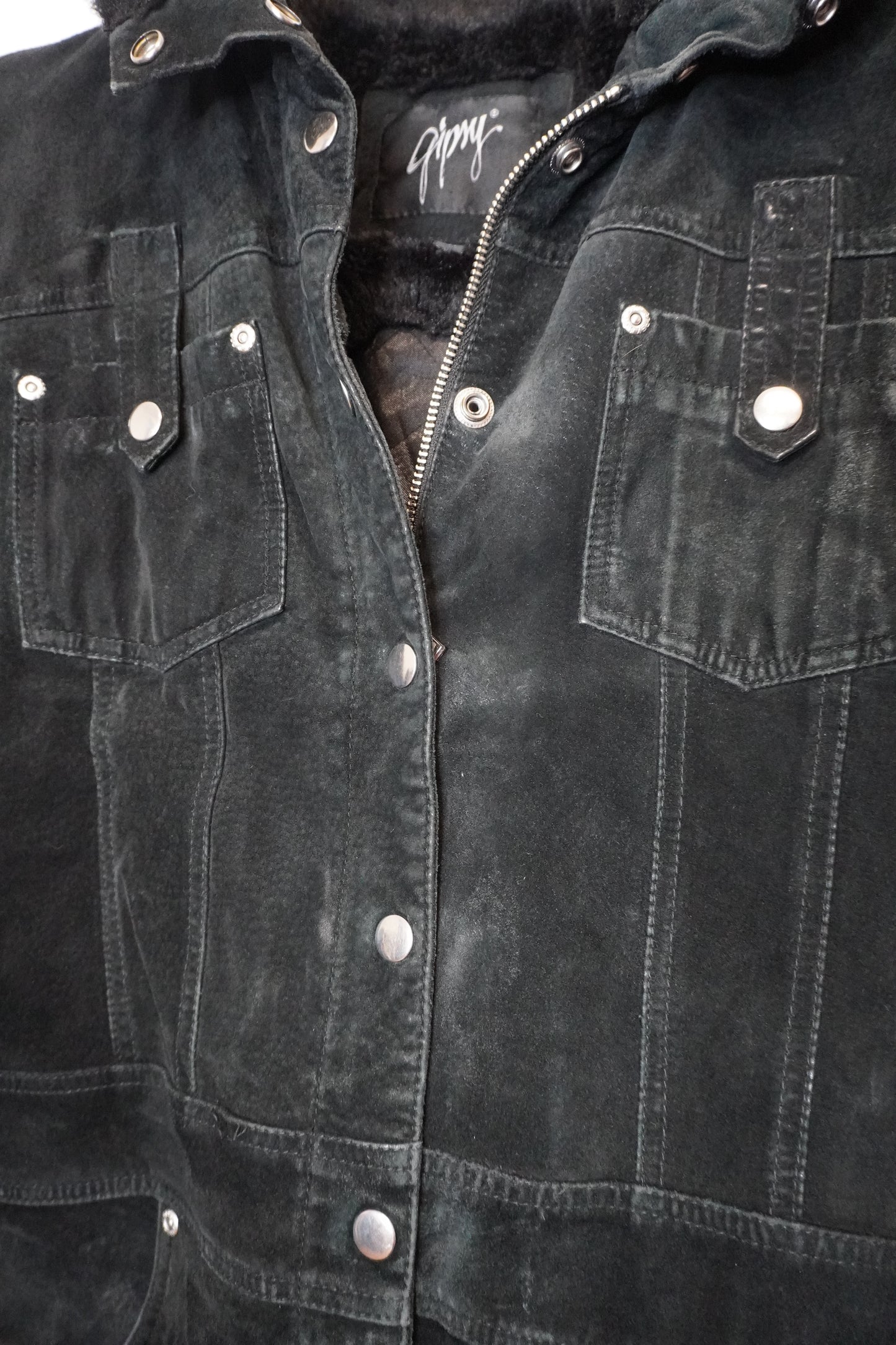 Manteau en cuir noir structuré – BY KER