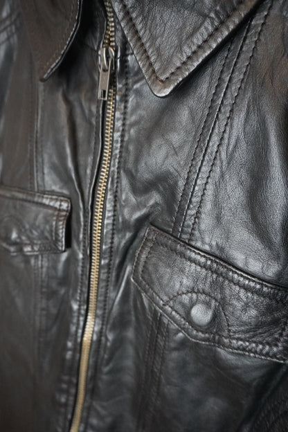 Veste En Cuir - Noir - by MIA - Taille : 38