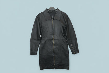 Veste Longue En Cuir - by PRMEC - Taille : 40