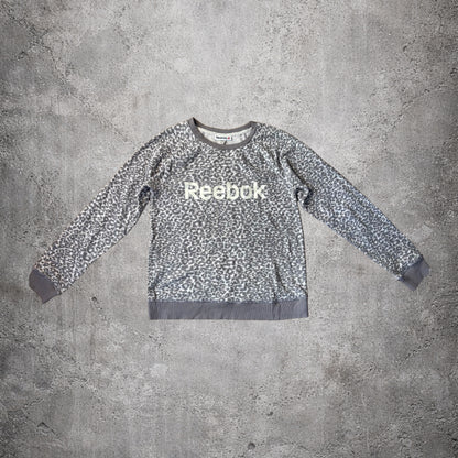 Sweat crewneck léopard gris - Reebok - Taille 14/16 ans