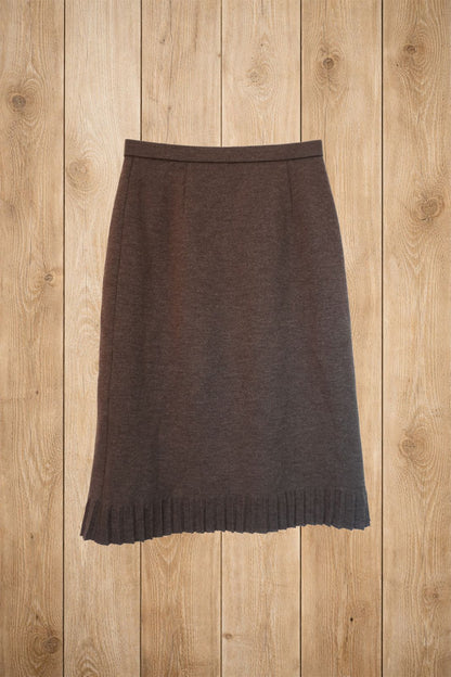 Jupe marron en laine – by Béatrice