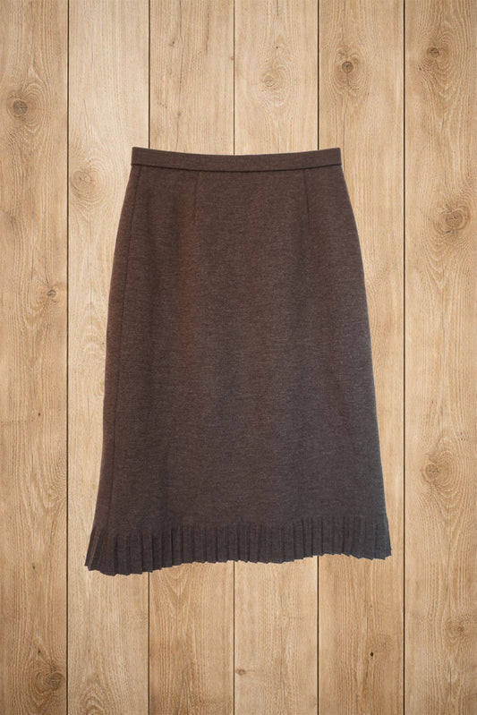 Jupe marron en laine – by Béatrice