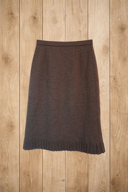 Jupe marron en laine – by Béatrice