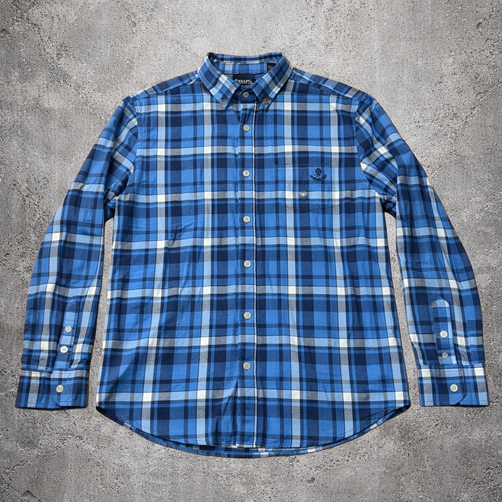Chemise à carreaux bleu - Chaps - Taille XL