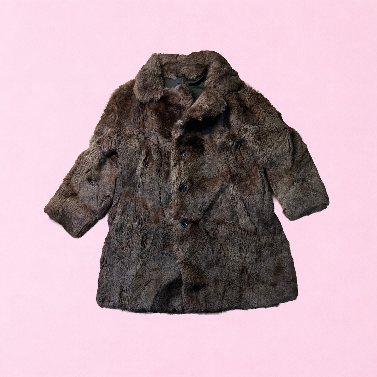 Manteau mi-long fausse fourrure marron - by ZAINAB