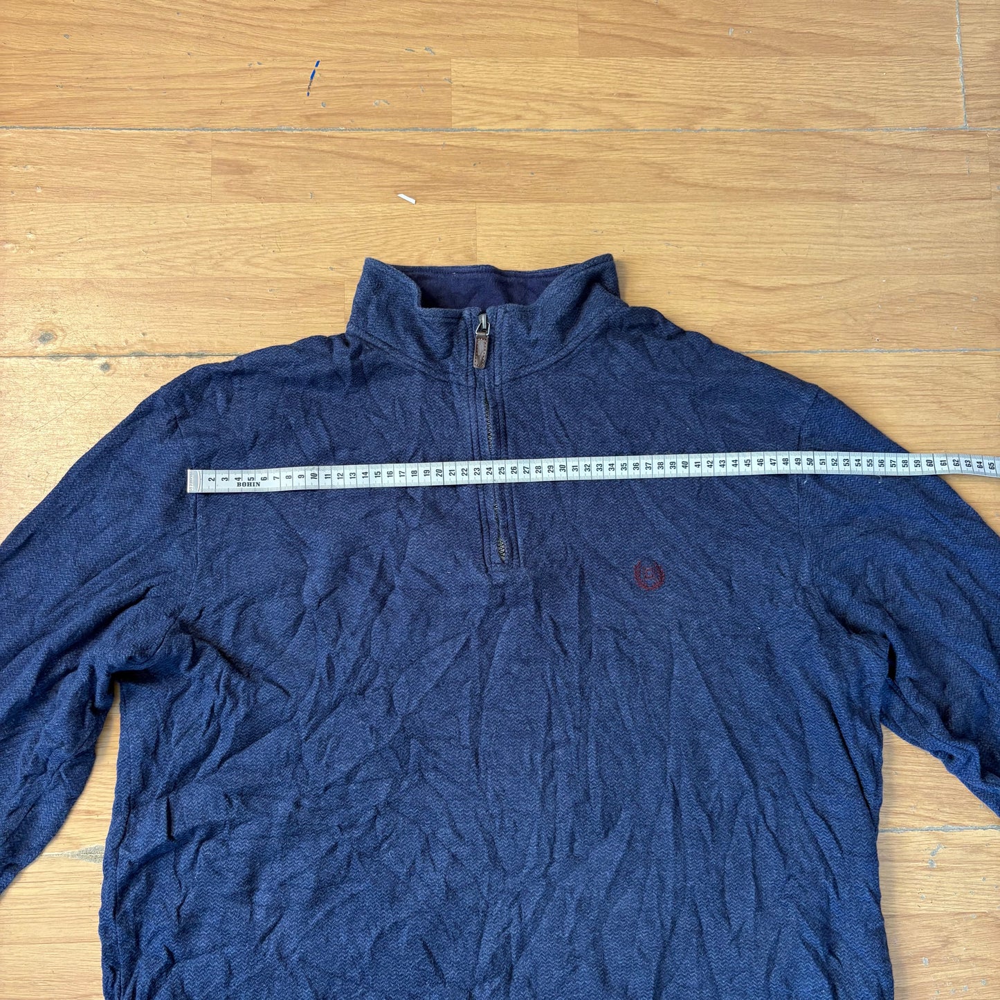 Pull quarter-zip bleu - Chaps - Taille XL