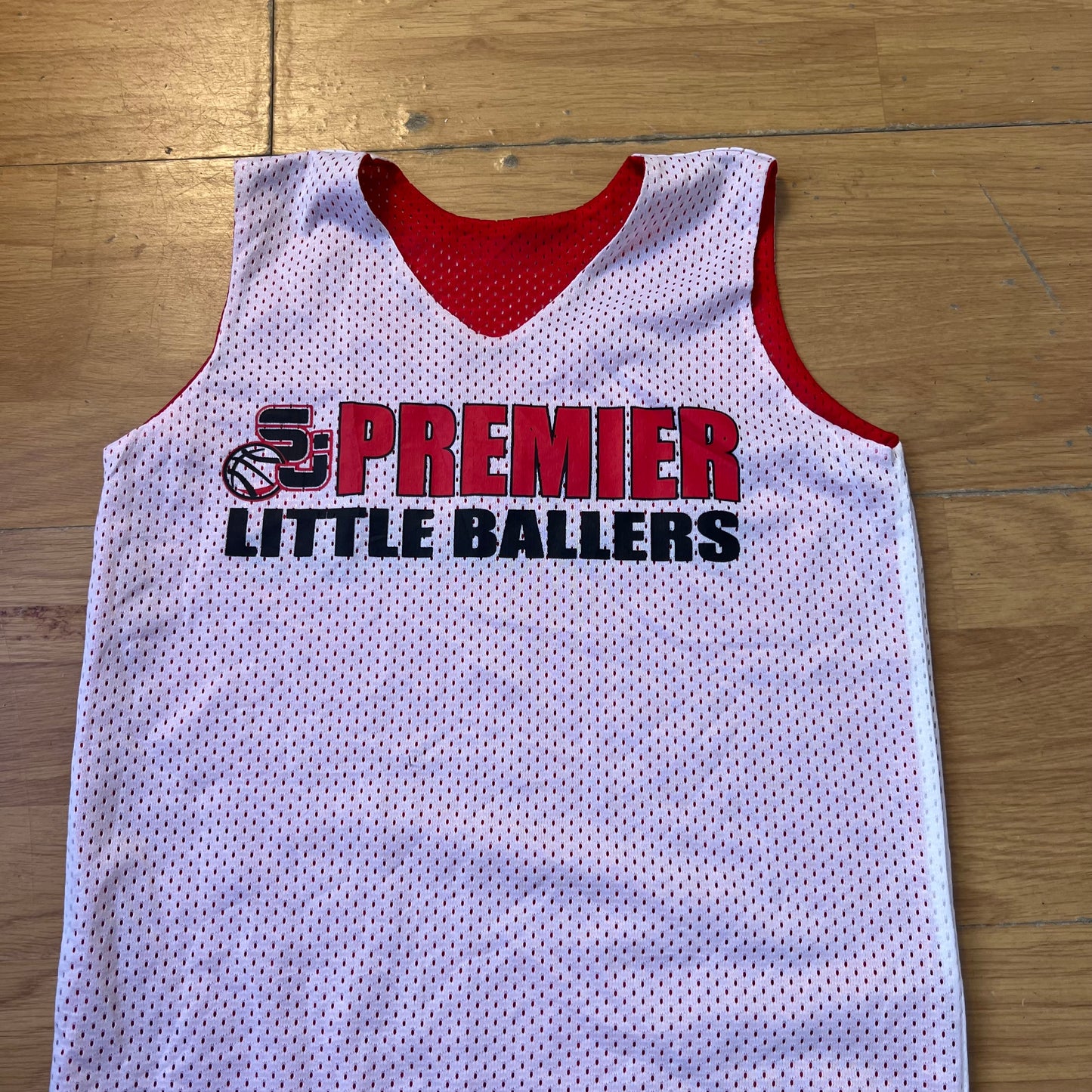Débardeur réversible style basketball rouge et blanc - Taille S