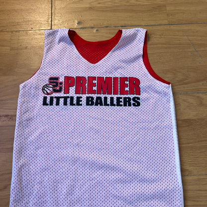 Débardeur réversible style basketball rouge et blanc - Taille S