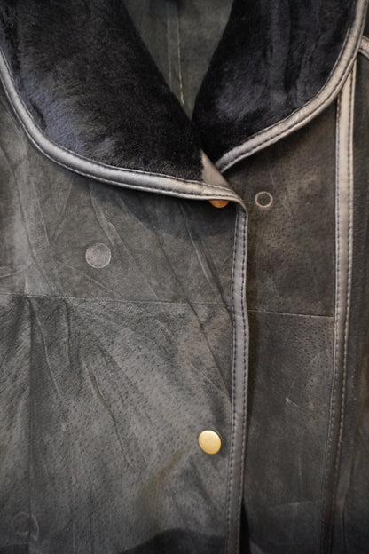 Veste en Daim Noir - by SARLOTTE - Taille : 38/40