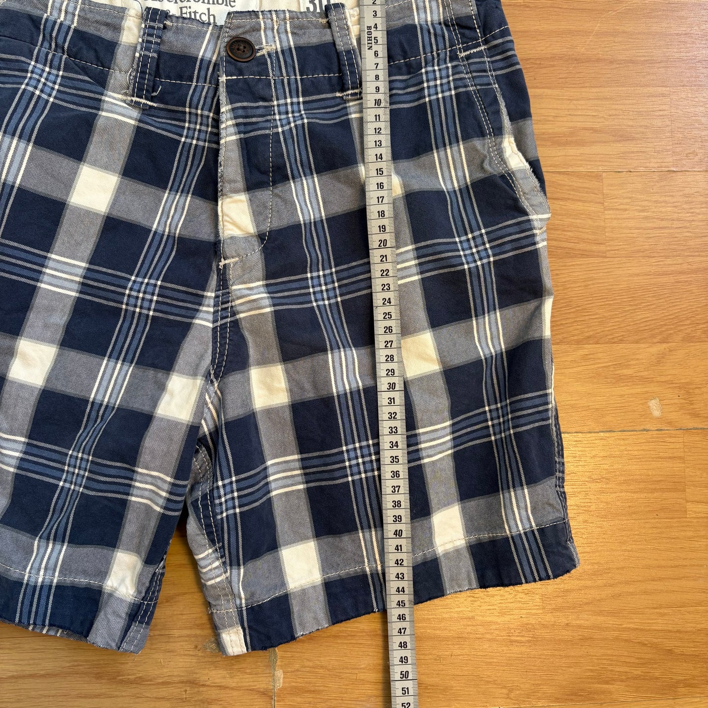 Short à carreaux bleu - Abercrombie & Fitch - Taille w30
