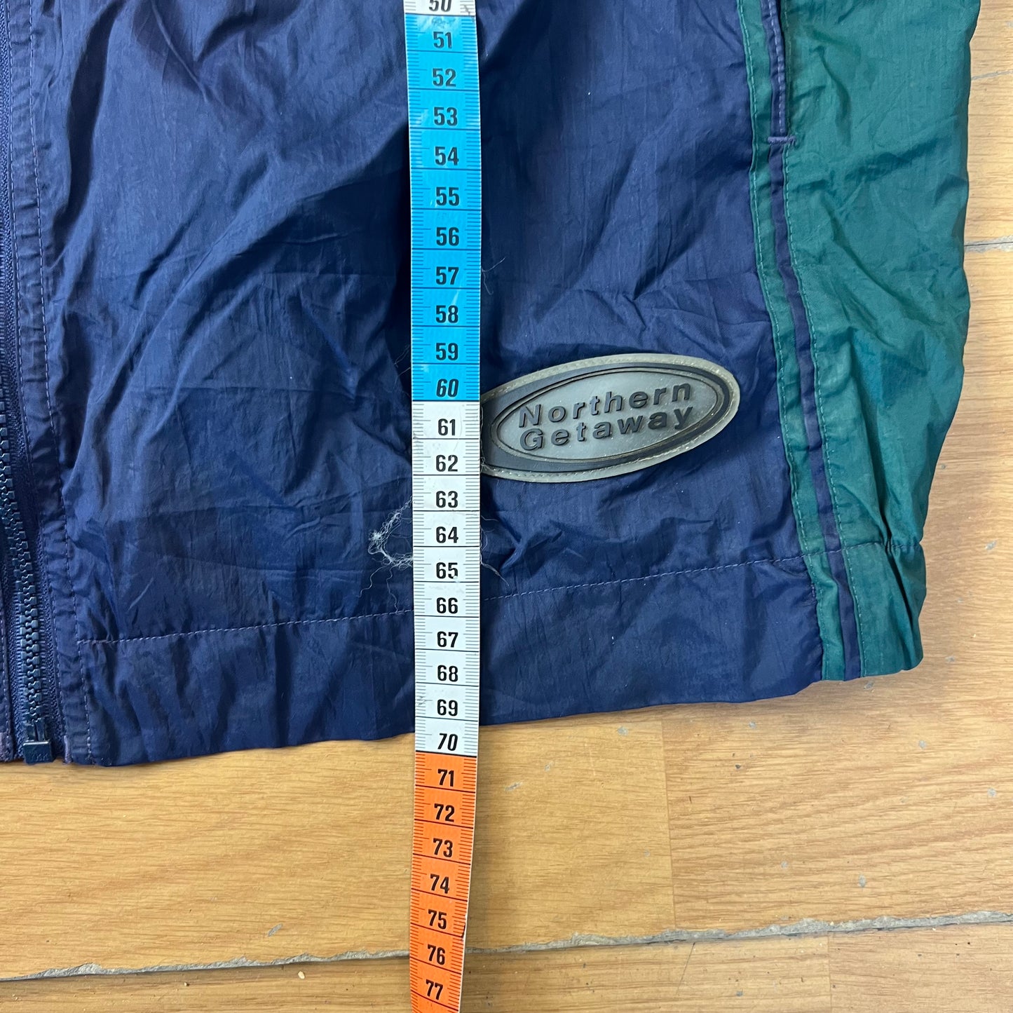 Veste coupe-vent bleu marine et vert - Taille L