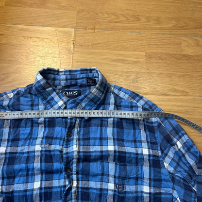 Chemise à carreaux bleu - Chaps - Taille XL