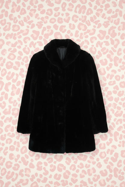 Veste en Fourrure Noire - by SARLOTTE - Taille : L