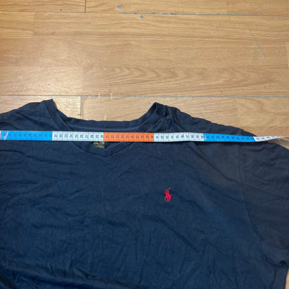 T-shirt noir col V - Ralph Lauren - Taille XXL