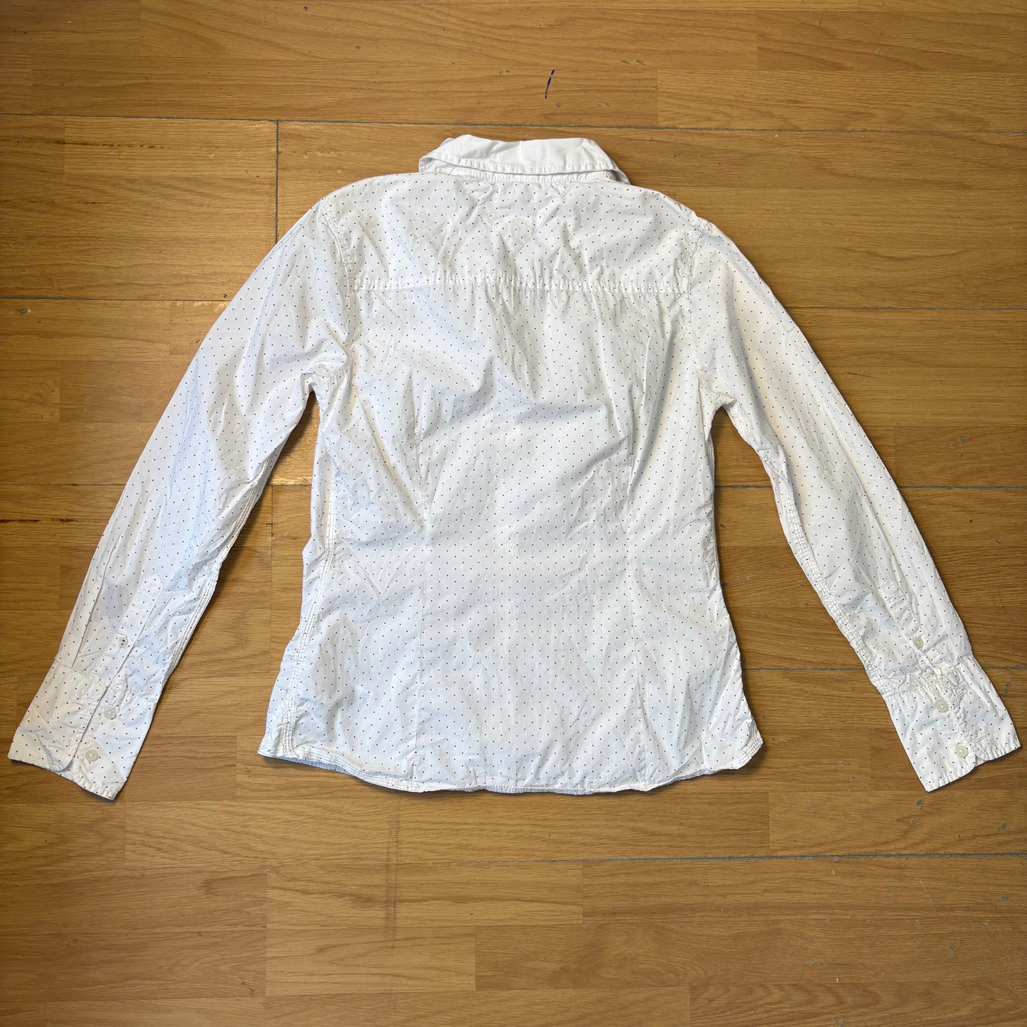 Chemise blanche à pois rouge - Hilfiger Denim - Taille L
