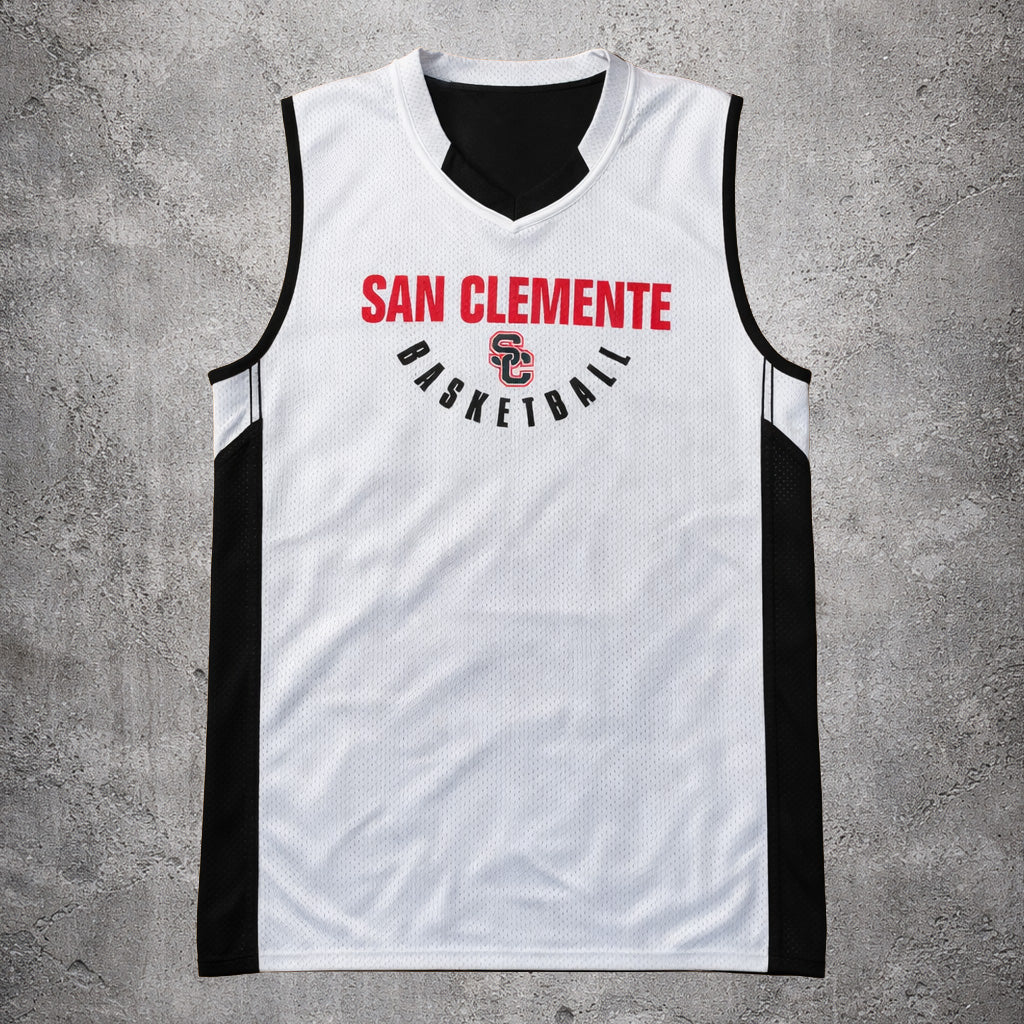 Maillot de basketball blanc et noir – Taille – M