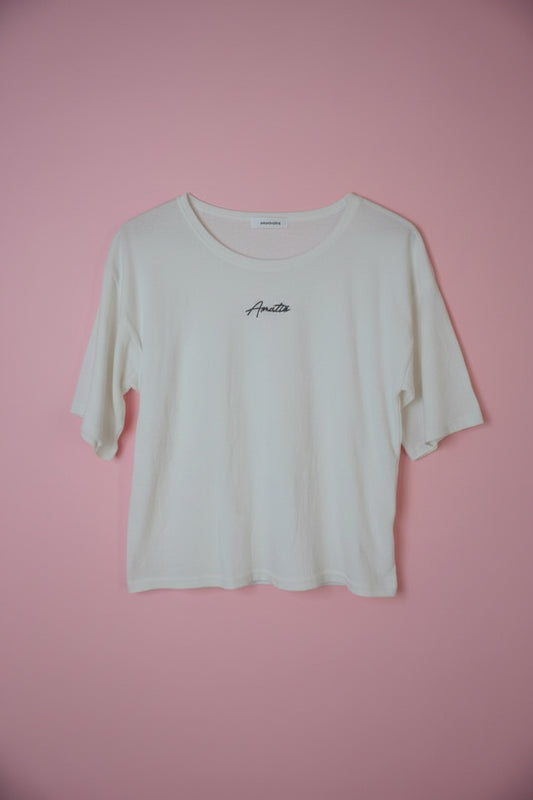 T-shirt blanc oversize – by Zainab