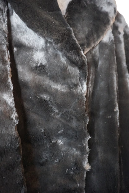 Veste en Fourrure Noire - by SARLOTTE - Taille : L