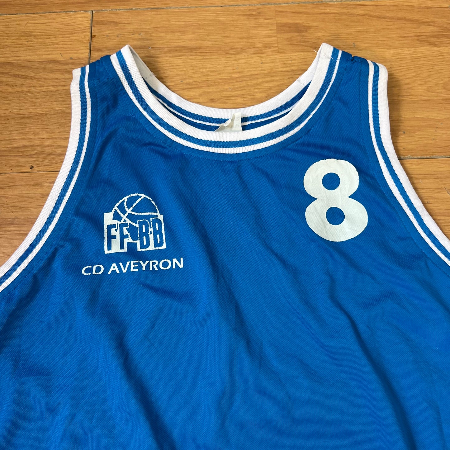 T-shirt baseball bleu et blanc - Taille L