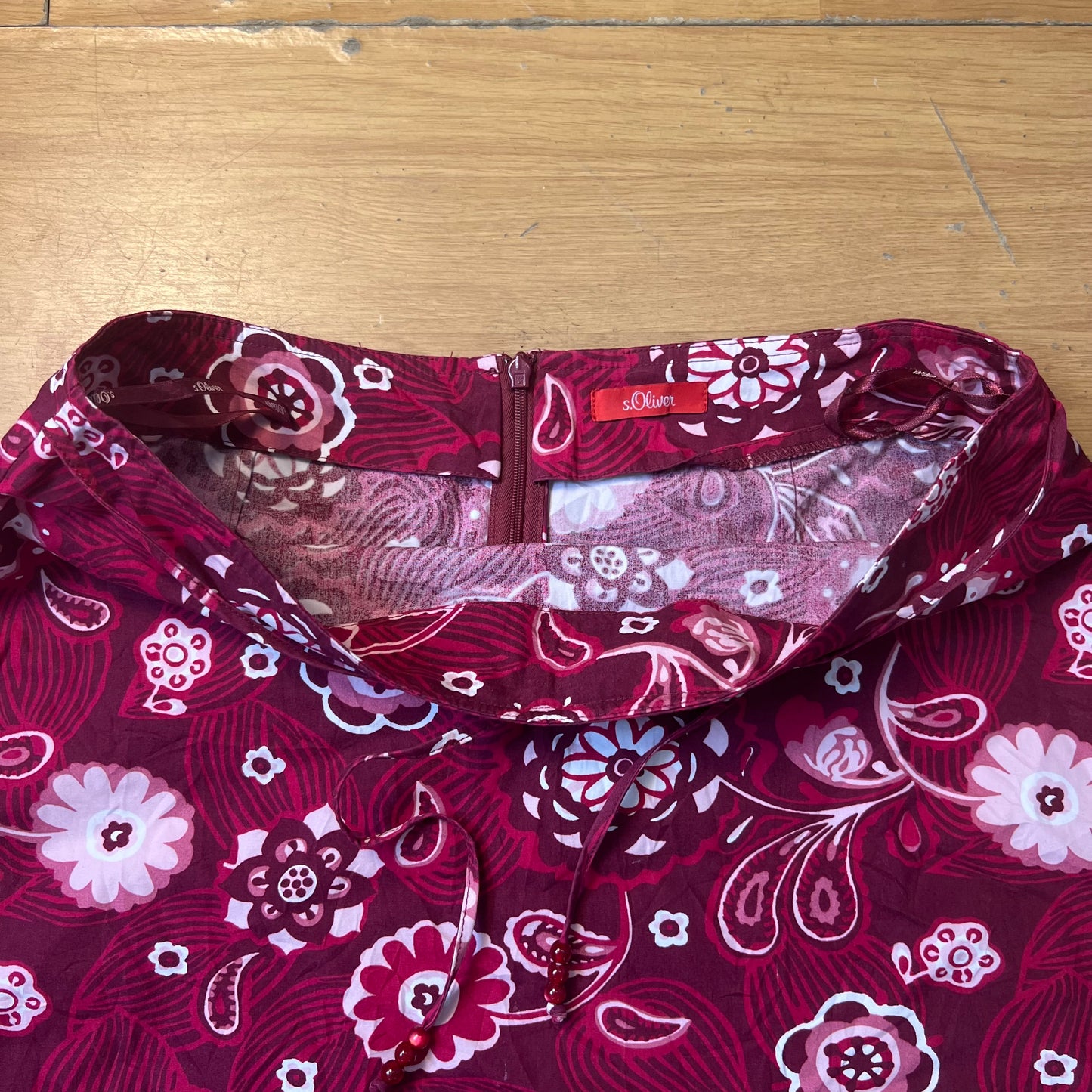 Jupe fleurie rose - by ZAINAB
